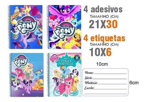 Adesivo 4,8x8,6cm Personalizado My Little Pony 20 unidades