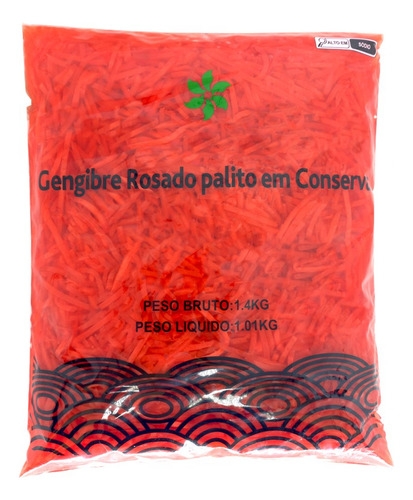 Gengibre Palito Vermelho Em Conserva Para Sushi 1kg - Taichi