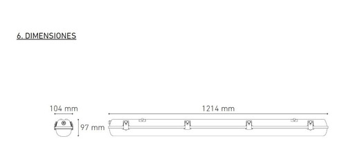 Lampara Gamma Led 1200s 30w 100-305v 60k Appv Magg L5405-530