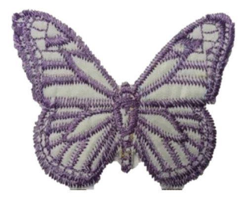 Parche Aplique Aplicacion Bordado Mariposa Violeta 8cm.x1