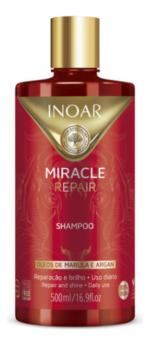 Inoar Miracle Repair Shampoo 500ml Oles De Marula Argan