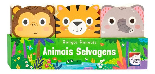 Amigos Animais   Animais Selvagens: Amigos Animais   Animais Selvagens, De Really Decent Books. Editora Happy Books, Capa Mole Em Português
