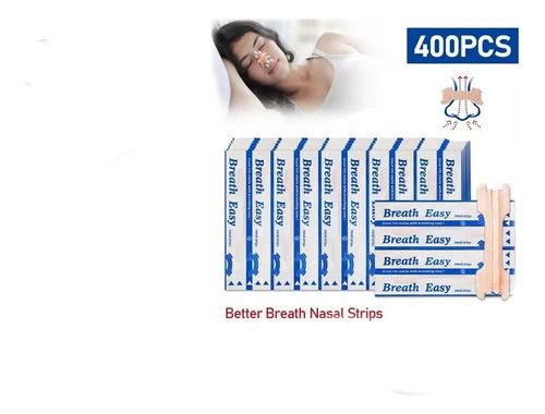 400 Unidades De Tiras Nasales Anti Ronquidos Respirar Mejor