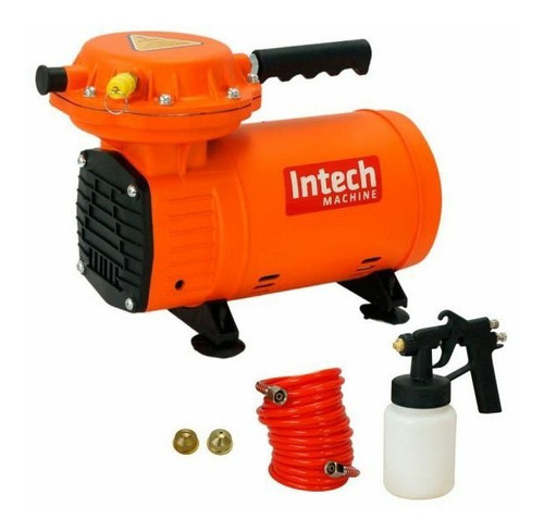 Compressor de ar mini elétrico portátil Intech Machine WINDJET 0L 450W 127V/220V 60Hz laranja