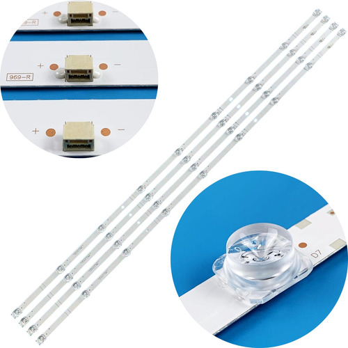 4x Tiras Led Para Tv Samsung 55 Un55nu7095g Un55tu7090g