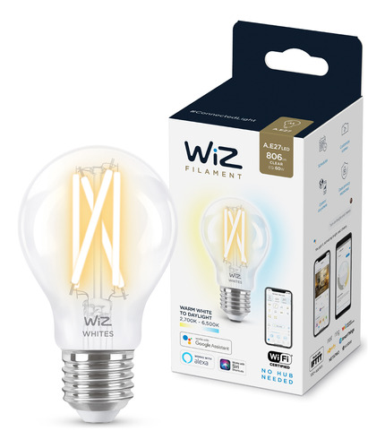 Lámpara Led Inteligente Philips Wiz 7w A60 E27 Blanco - Spo