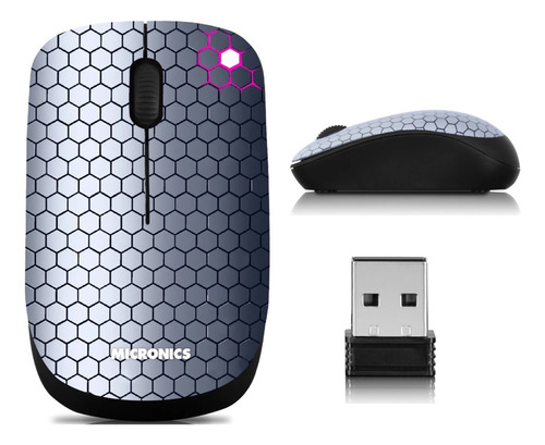 Mouse Inalámbrico Micronics Micm727 Hexagon Office Wireless 
