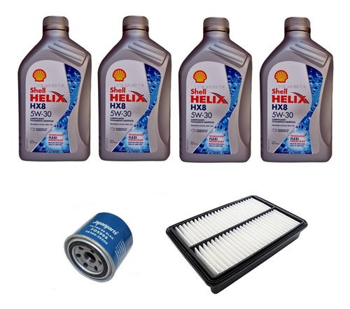 Kit Troca De Óleo + Filtro Ar Hyundai Tucson 2.0 16v Shell