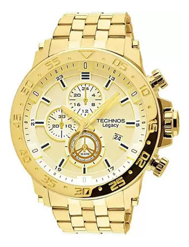 Relógio Technos Masculino Dourado Cronógrafo Js15ao4d