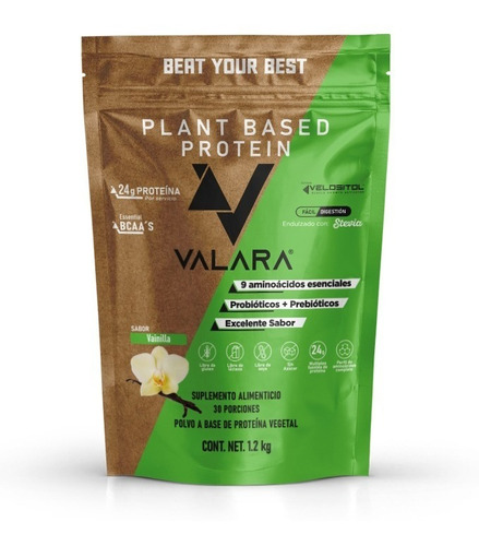 Suplemento En Polvo Valara Proteína Vegana 1.2kg