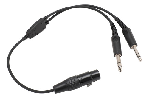 Adaptador De Auriculares De Aviación De Doble Enchufe Xlr A