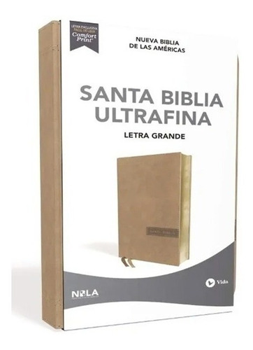 Nueva Biblia De Las Américas Letra Grande Fina Beige + Reg