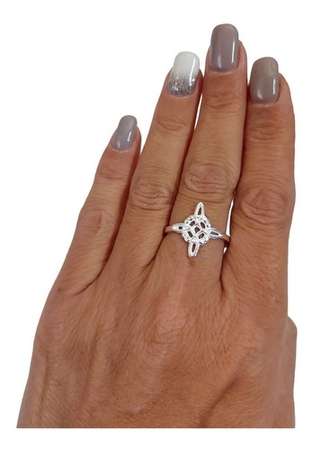 Anillo Nudo De Brujas Buenas Protector Plata 925