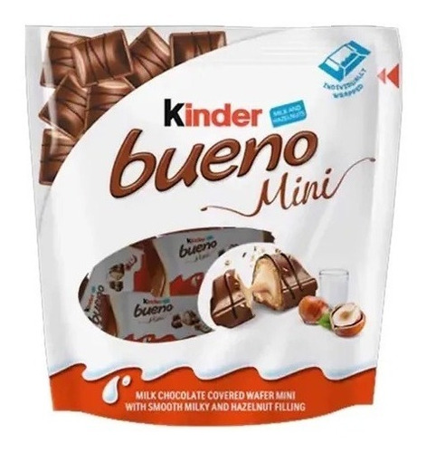 Kinder Bueno Mini 108g Chocolate Recheado Avelãs E Leite