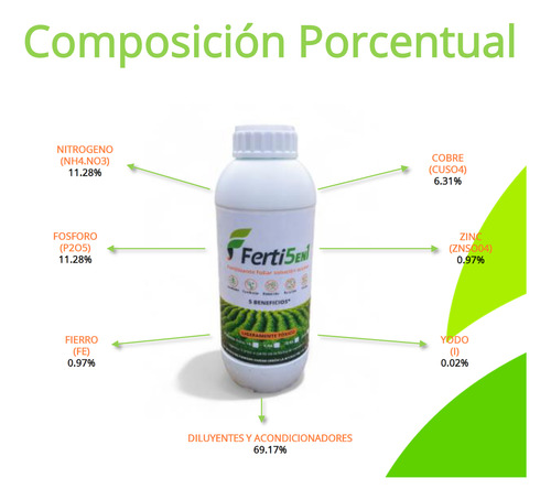 Fertilizante 5 En 1 Orgánico Foliar 1 Litro Para Citricos