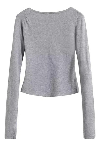 Top De Punto Ajustado Para Mujer Largo De Fibra De Viscosa..