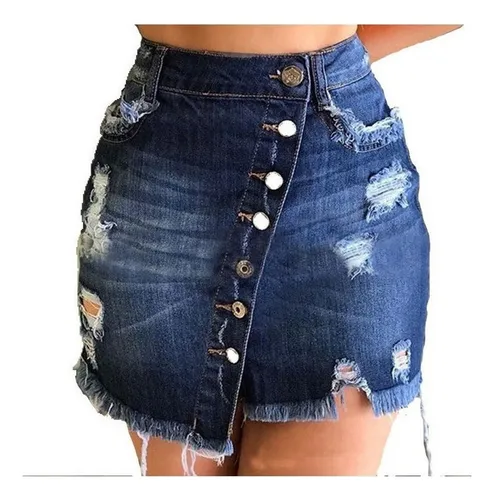 Short falda mezclilla hot sale