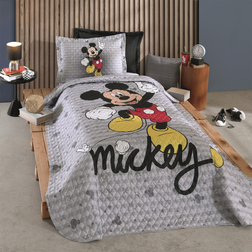 Cobre Leito Cama Solteiro Mickey Mouse 1,60m X 2,35m