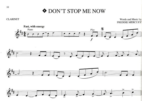 Queen / Libro De 14 Partituras Para Clarinete