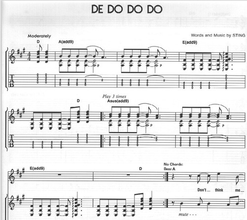 The Police The Best Of / 19 Partituras Tablaturas Guitarra