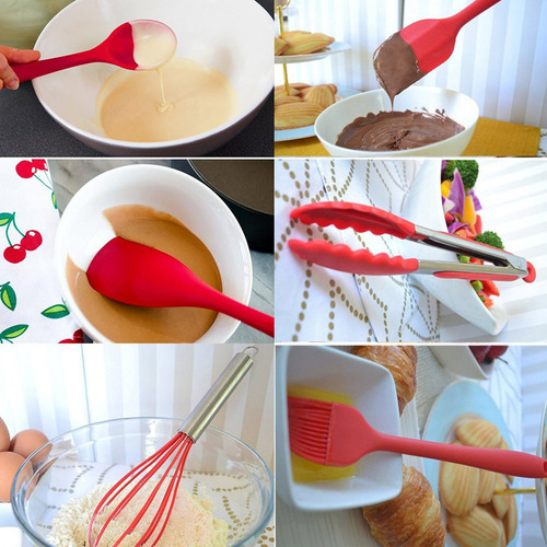 Juego De Utensilios De Cocina De Silicona De 10 Piezas Con A