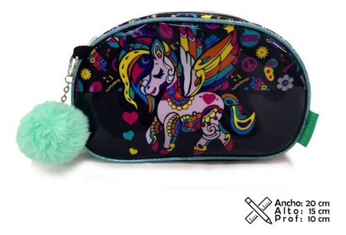 Cartuchera Phi Phi Bags Unicornio 2 Cierres