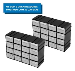 Comprar Gaveteiro Organizador Para Ferramentas 32 Gavetas Arqplast Cor Preto no Mercado Livre