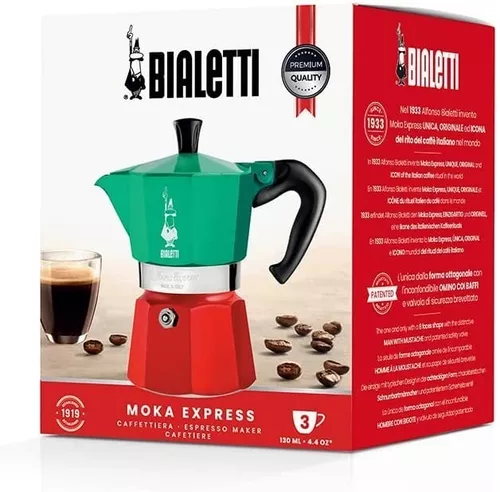 Cafetera italiana apta para inducción con original color rojo Bialetti