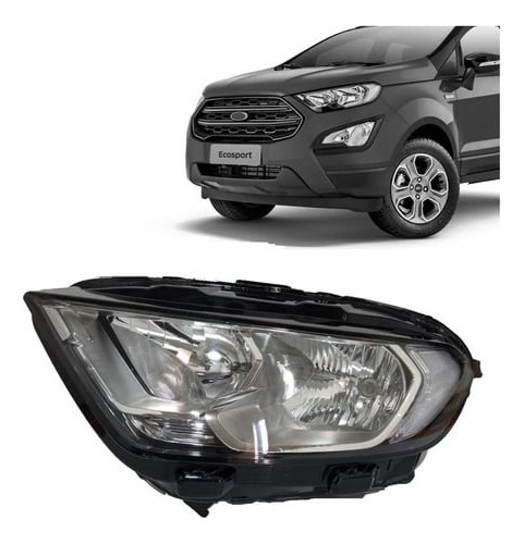 Farol Original Ecosport 2018 A 2021 Cromado Foco Duplo