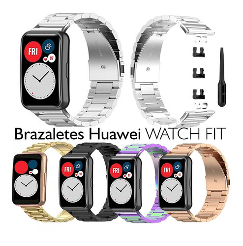Correa Brazalete Para Huawei Watch Fit Extensible Metálico