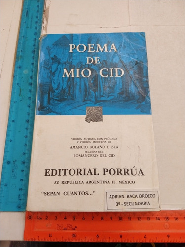 Poema De Mio Cid Editorial Porrúa 