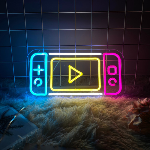 Neon Gamepad Decoración Comercial Dormitorio Masculino