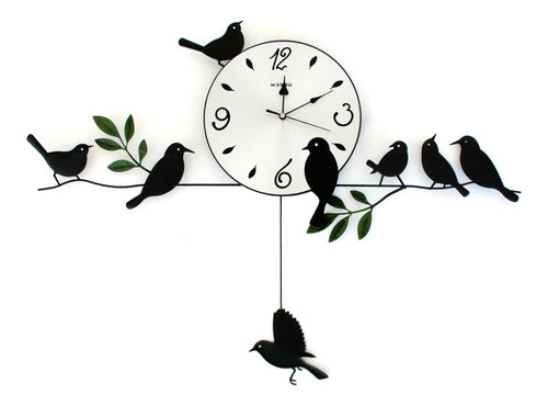 Reloj De Pared Péndulo Pájaro