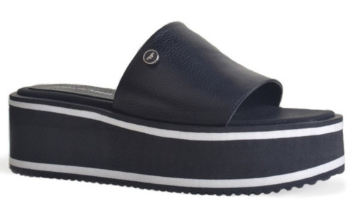 Zuecos Sandalias Bajos De Mujer De Cuero Pratt - Ferraro