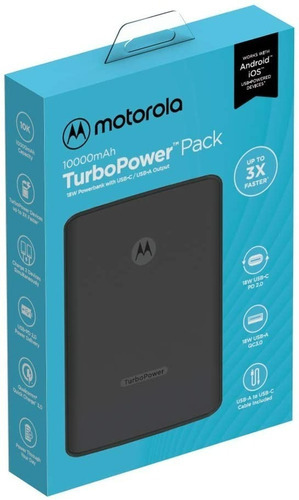 Cargador Portatil Motorola 10000mah Turbo Power Pack - Usb-c
