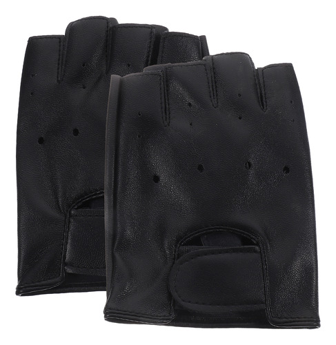 Guantes De Equitación De Cuero Con Medio Dedo Para Niños, De