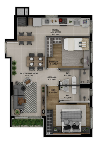 Imagem 14 de 23 de Garden Residencial Para Venda, Centro, Passo Fundo - Gd5874. - Gd5874-inc