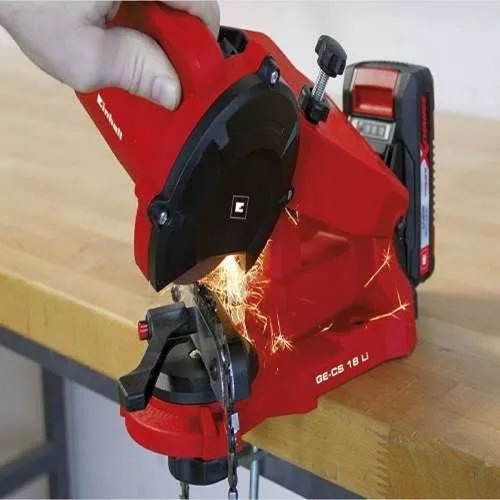 Imagen 3 de 7 de Afilador De Cadenas Motosierra Inalambrico A Bateria Einhell