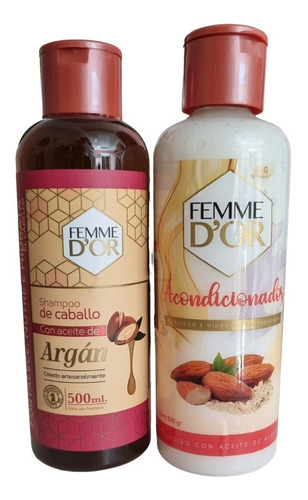 Kit Shampoo De Caballo 500ml+ Acondicionador 500ml Femme Dor