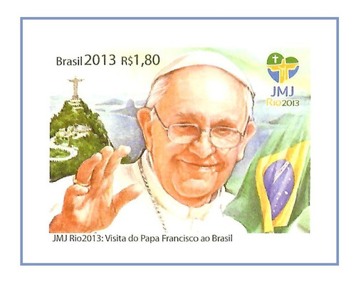 Folha Inteira Selo 3290 Visita Do Papa Francisco Ao Brasil
