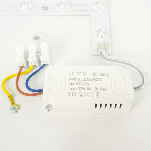 Plafon Led 36w Techo Madera Redondo Lampara Lumie Fria Estructura Luz fría