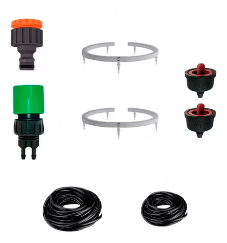 Kit Irrigador Gotejamento Completo Para 02 Vasos Netbow 12cm