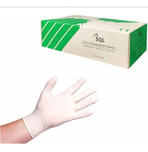 Guantes De Látex Caja 100 Unidades Descartables