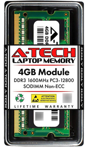 Memoria Ram 4gb Laptop Ddr3l 1600mhz Sodimm Pc3l-12800