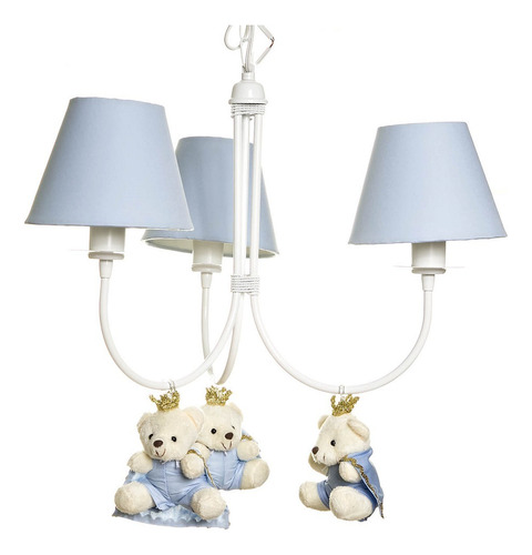 Lustre 3l Ariel Com 3 Ursinhos Príncipes Bebê Infantil