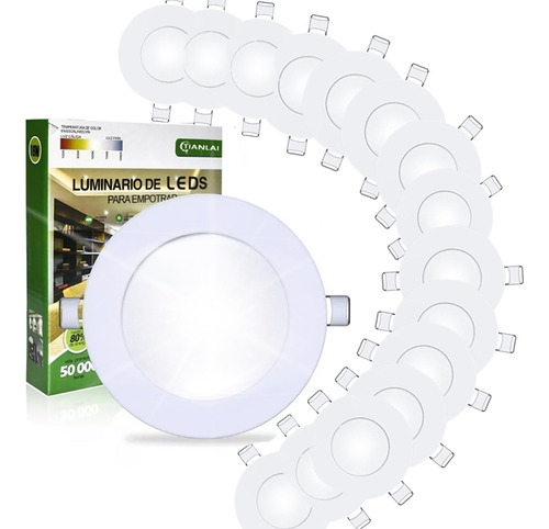 Plafon Led Luminaria 18w Bote Empotrar Luz Fria 22cm 15pzs