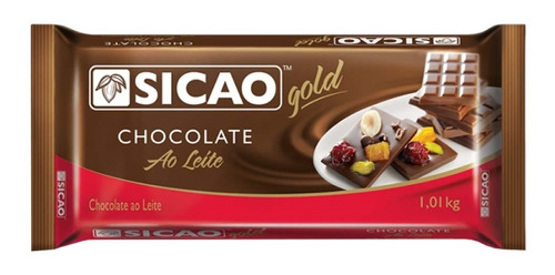 Chocolate Sicao Gold Barra 1,01kg Ao Leite