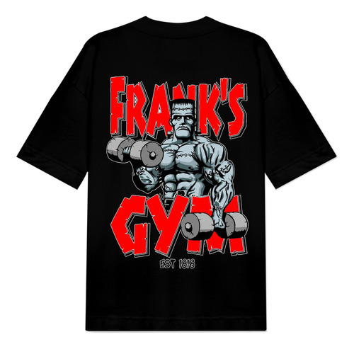 Camiseta Oversize Frankenstein Dead Lift Fitness Estampada