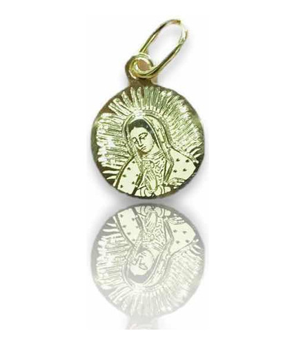 Medalla Circular Virgen De Guadalupe Oro 10 Kilates+obsequio