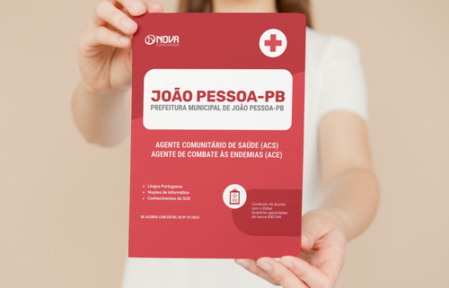 Apostila João Pessoa Pb 2024 - Agente Comunitário De Saúde E Agente De Combate Às Endemias - Editora Nova